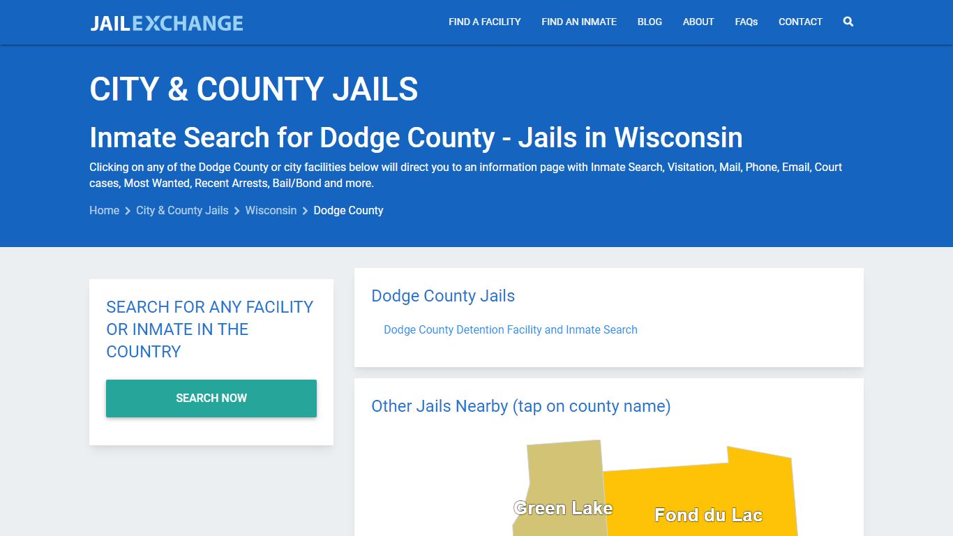 Inmate Search for Dodge County | Jails in Wisconsin - Jail Exchange